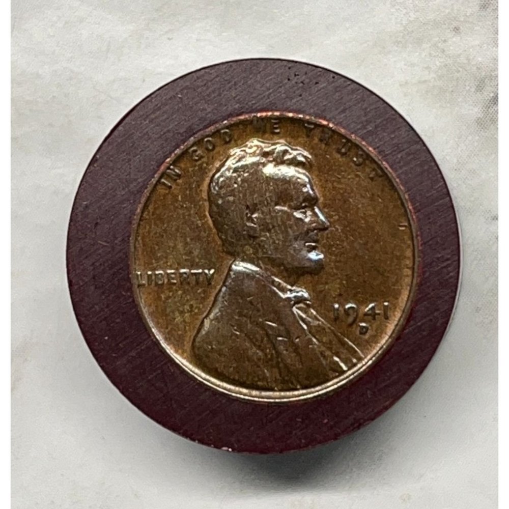 1941-D Encased Penny Lucky Souvenir AI Ohio Vintage